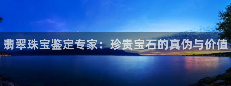 新航娱乐官方网站登录:翡翠珠宝鉴定专家:珍贵宝石的真伪与价值